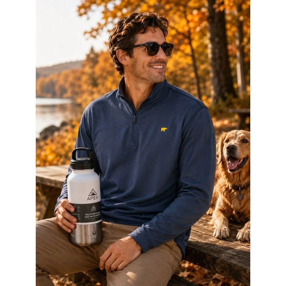 Apex Multifunctional Dogs Water Bottle With Detachable Bowls 32 Oz